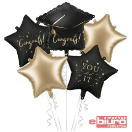 BALONY FOLIOWE CONGRATS YOU DID IT 5szt. PARTYDECO