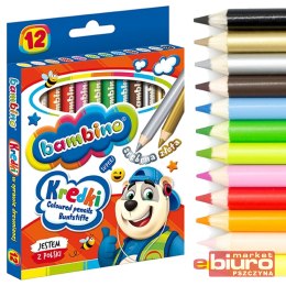 KREDKI BAMBINO W OPR. DREWNIANEJ 12KOL. 15CM