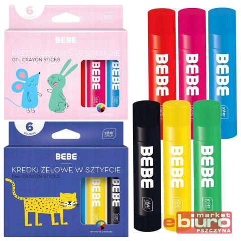 KREDKI ŻELOWE W SZTYFCIE 6X10G BB KIDS INTERDRUK