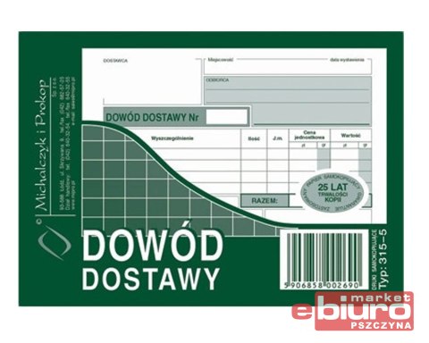 DOWÓD DOSTAWY A6 315-5