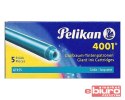 NABOJE PELIKAN GTP/5 TURKUSOWE WKŁADY DO PIÓR ATRA