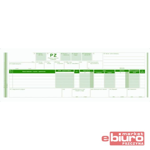 PZ PRZYJĘCIE MATERIAŁÓW 1/2 A4 362-0