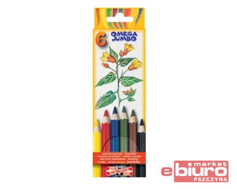 KREDKI OMEGA JUMBO 3371 6 KOLORÓW