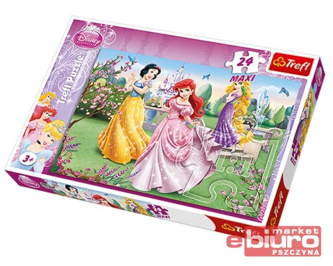 PUZZLE 24 MAXI PRINCESS PRZY FONTANNIE TREFL 14135