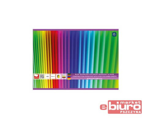 BLOK TECHNICZNY KOLOR A5 BARWIONY W MASIE 20 KARTE