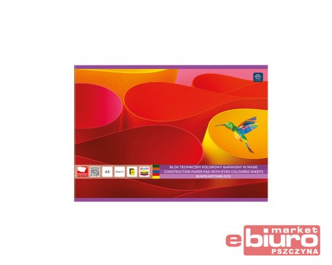 BLOK TECHNICZNY KOLOR A5 BARWIONY W MASIE 20 KARTE