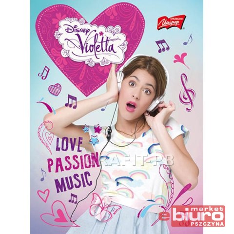 BRULION A7 96 KARTEK KRATEK TWARDA OPRAWA VIOLETTA