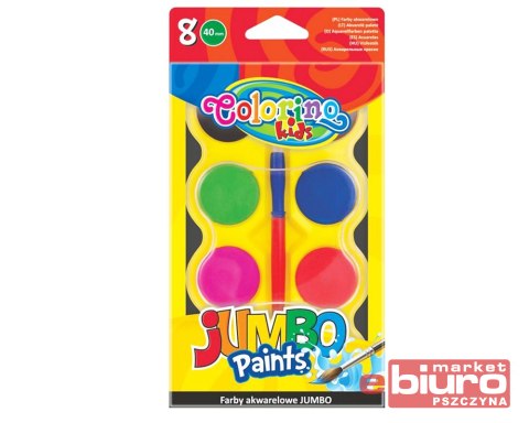 FARBY AKWARELOWE JUMBO 8 KOLORÓW COLORINO