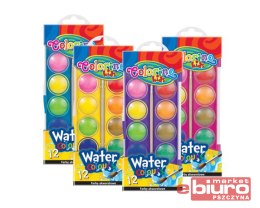 FARBY AKWARELOWE MAŁA PASTYLKA 12 KOLORÓW NEON