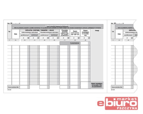 EWIDENCJA SPRZEDAŻY VAT UPROSZCZONA A5 VU55