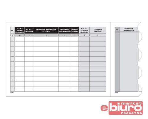 EWIDENCJA WYPOSAŻENIA A5 K07