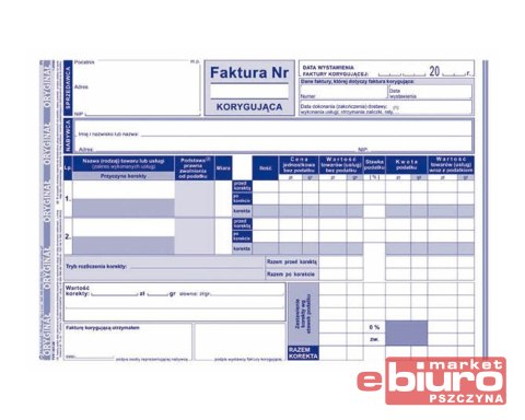 FAKTURA KORYGUJĄCA A5 107-3-E