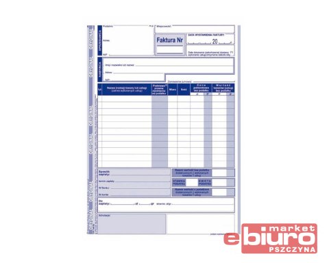 FAKTURA Z JEDNĄ STAWKĄ PODATKU A5 PION 130-3-E