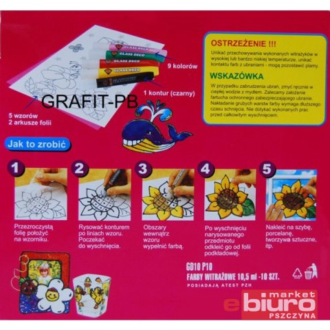 FARBY WITRAŻOWE GD10P10 AMOS 10,5MLx10KOLORÓW