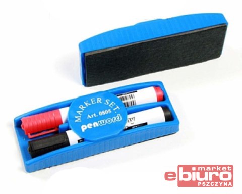 MARKERY SUCHOŚCIERALNE 2 KOLORY + GĄBKA 6470