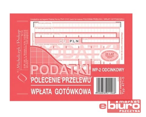 POLECENIE PRZELEWU A6 PODATKI (2 SKŁ) 471-5