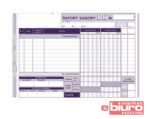 RAPORT KASOWY A5 411-3