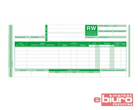 RW POBRANIE MATERIAŁÓW WEW (WIELO.) 354-8