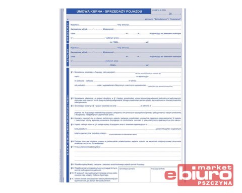 UMOWA KUPNA-SPRZEDAŻY POJAZDU (WIEL) 650-1