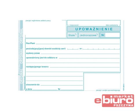 UPOWAŻNIENIE 320-5
