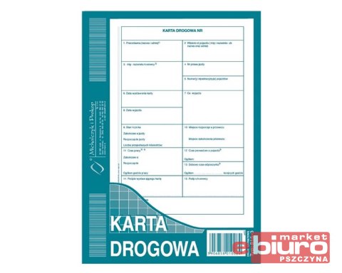 KARTA DROGOWA A5 815-3 NUMER