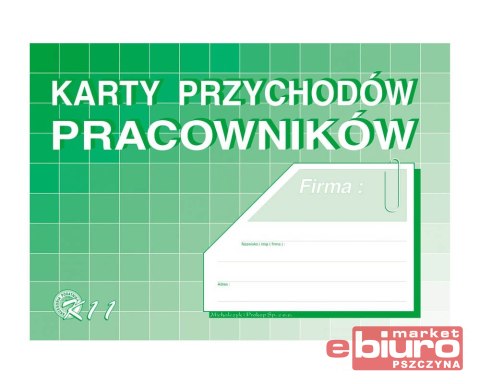 KARTY PRZYCHODÓW PRACOWNIKÓW A4 K11