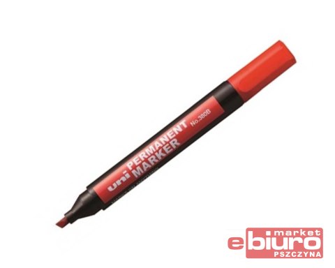 MARKER PERMANENTNY UNI 380 B ŚCIĘTY CZERWONY