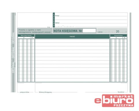 NOTA KSIĘGOWA A-5 416-3