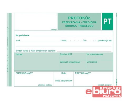PROTOKÓŁ PRZEK-PRZEJ. ŚRODKA TRWAŁEGO PT 423-5