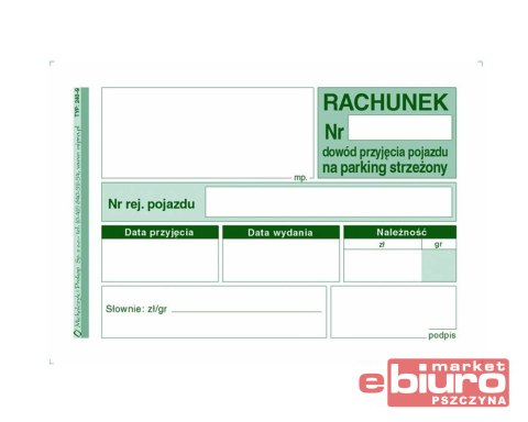 R-K DOWÓD PRZYJĘCIA POJ. NA PARK. STRZ. 240-9