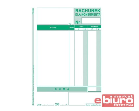 RACHUNEK DLA KONSUMENTA A6 262-5