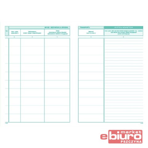 REJESTR MYCIA I DEZYNFEKCJI H-91-3