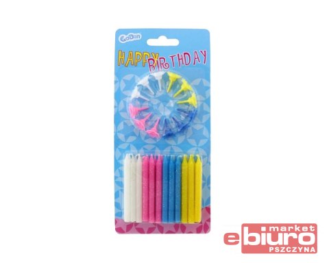 ŚWIECZKI URODZINOWE BROKATOWE 24/12 BS56022400B