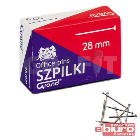 SZPILKI 28MM 50G GRAND KRAWIECKIE BIUROWE