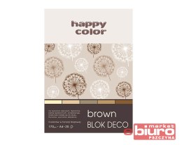 BLOK DECO BROWN HAPPY COLOR A5 20 KARTEK 170G