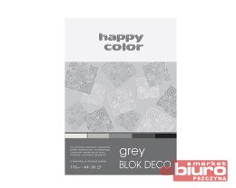 BLOK DECO GREY HAPPY COLOR A5 20 KARTEK 170G