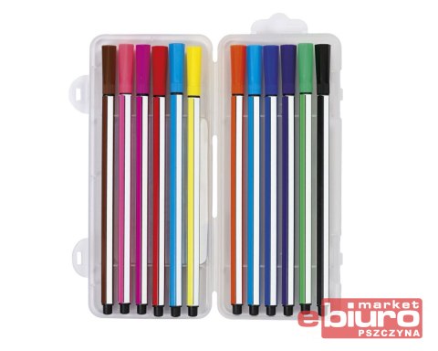 FLAMASTRY HEKSAGONALNE FELT-TIP 12 KOLORÓW ASTRA