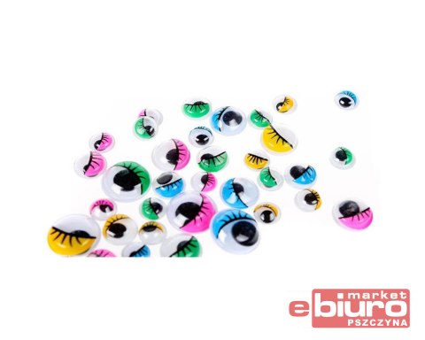 RUCHOME OCZKA RO16 KOLOROWE RZĘSY 12,15,18MM