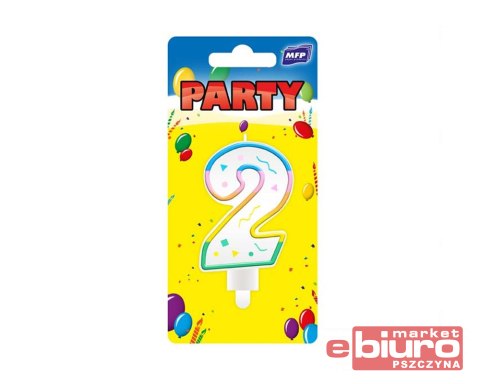 ŚWIECZKA DO TORTU MFP NR 2 TĘCZOWA