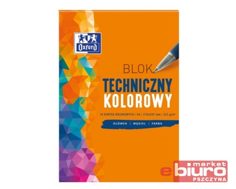 BLOK TECHNICZNY OXFORD A4 10 KART.225G KOLOR 93230