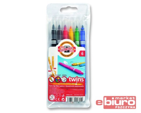 FLAMASTRY DWUSTRONNE 6 KOL 7710/23JF KOH-I-NOOR