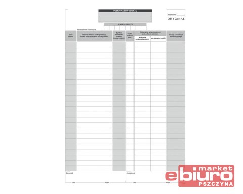 KSIĘGA OBMIARU ROBÓT A4 605-1