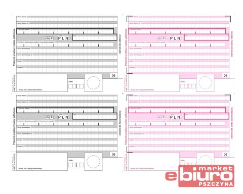 POLECENIE PRZELEWU 4 ODCINKOWE DO NADRUKU F-112-2