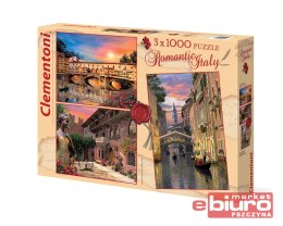 PUZZLE 3x1000 ROMANTIC ITALY CLEMENTONI