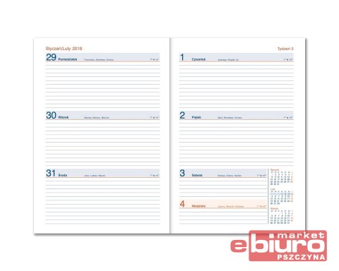 KALENDARZ AKADEMICKI A5 PCV BEZBARWNY LUX