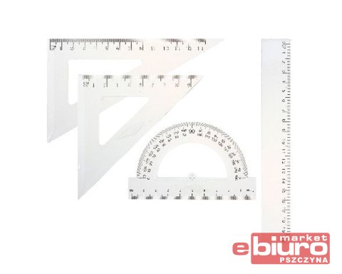 ZESTAW GEOMETRYCZNY TRANSPARENT GR-032T