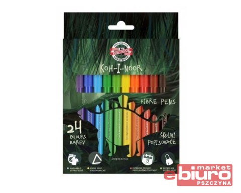 FLAMASTRY DINO 24 KOLORÓW 7710/2BD KOH-I-NOOR