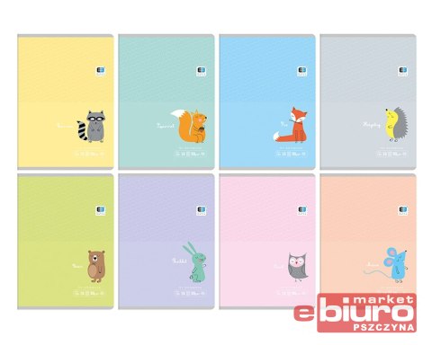 ZESZYT A5 16 KARTEK KRATKA B&B KIDS PASTEL