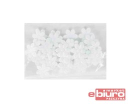 APLIKACJE AŻUROWE KWIATEK PEŁNY ŚREDNI,1MB, BIAŁY