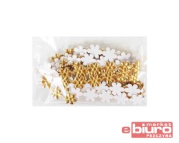 APLIKACJE KWIATEK PEŁNY MAŁY METAL. ZŁOTY 1MB